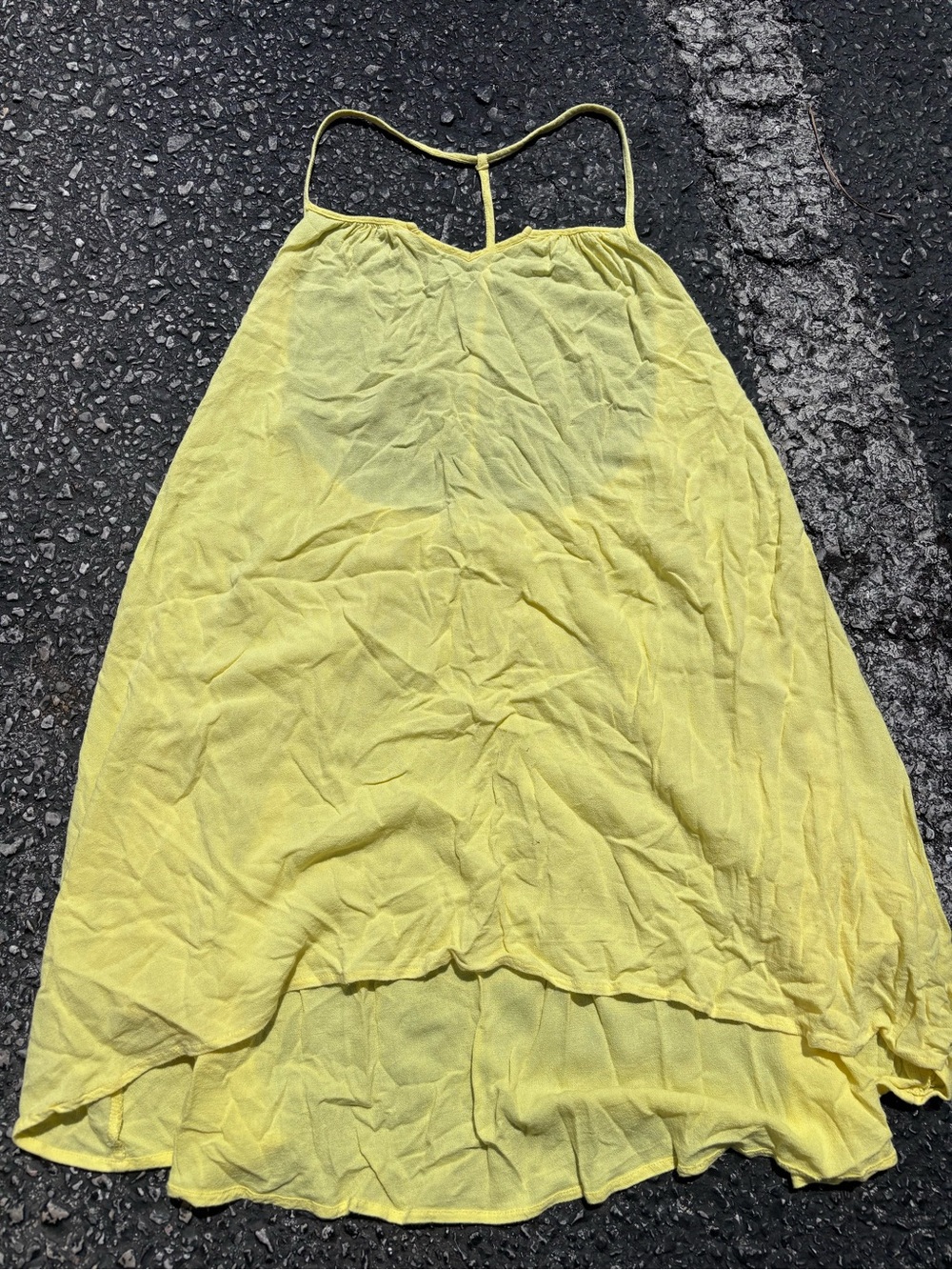 L*Space sunny Yellow Spaghetti Strap Sun dress/cover up with pockets
